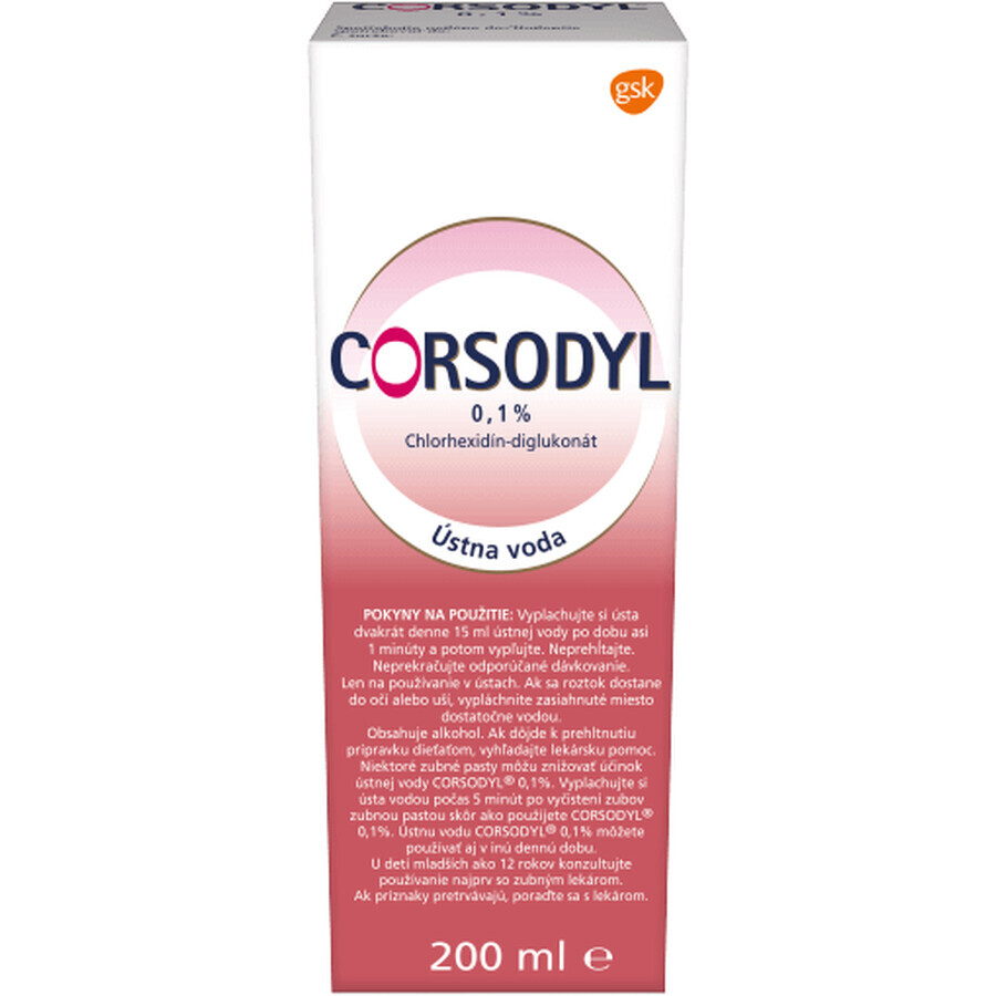 Corsodyl mouthwash 200 ml