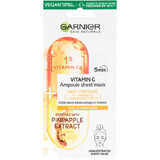 Garnier Skin Naturals Fiale di resistenza in tessuto maschera con vitamina C ed estratto di ananas 15 g