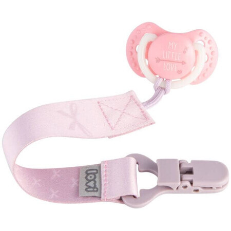 LOVI Baby Shower Soother Ribbon with clip, girl