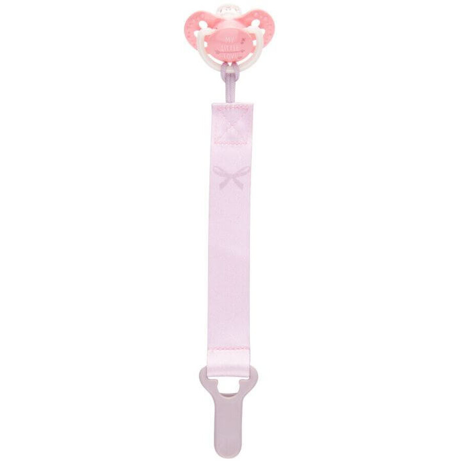 LOVI Baby Shower Soother Ribbon with clip, girl