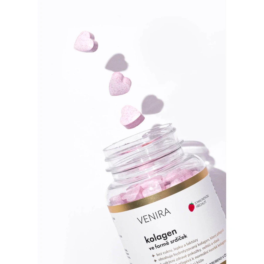 Venira Collageen in de vorm van frambozenhart 120 tabletten