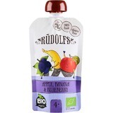 Rudolfs Biologisch Fruit Glutenvrij Appel, banaan, bosbessen 110 g