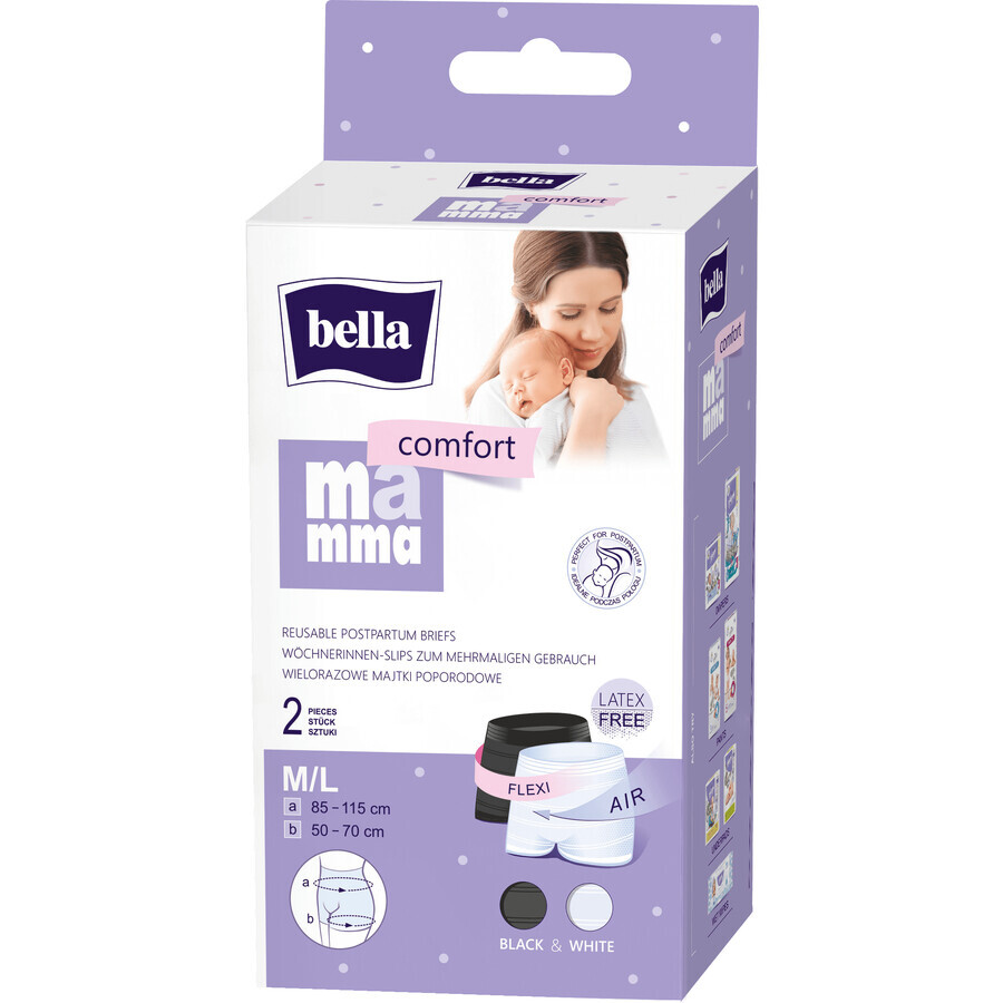 Bella Mamma Comfort Postpartum Briefs M/L 2 pieces