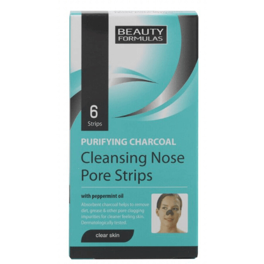 BeautyFormulas Beauty Formulas activated charcoal nose cleansing strips 6 pcs