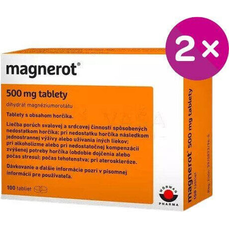 Magnerot 2 x 100 tabletten