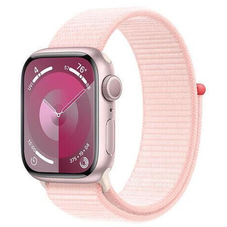 Apple Watch Series 9 GPS Carcasa de aluminio de 41 mm con correa deportiva, rosa