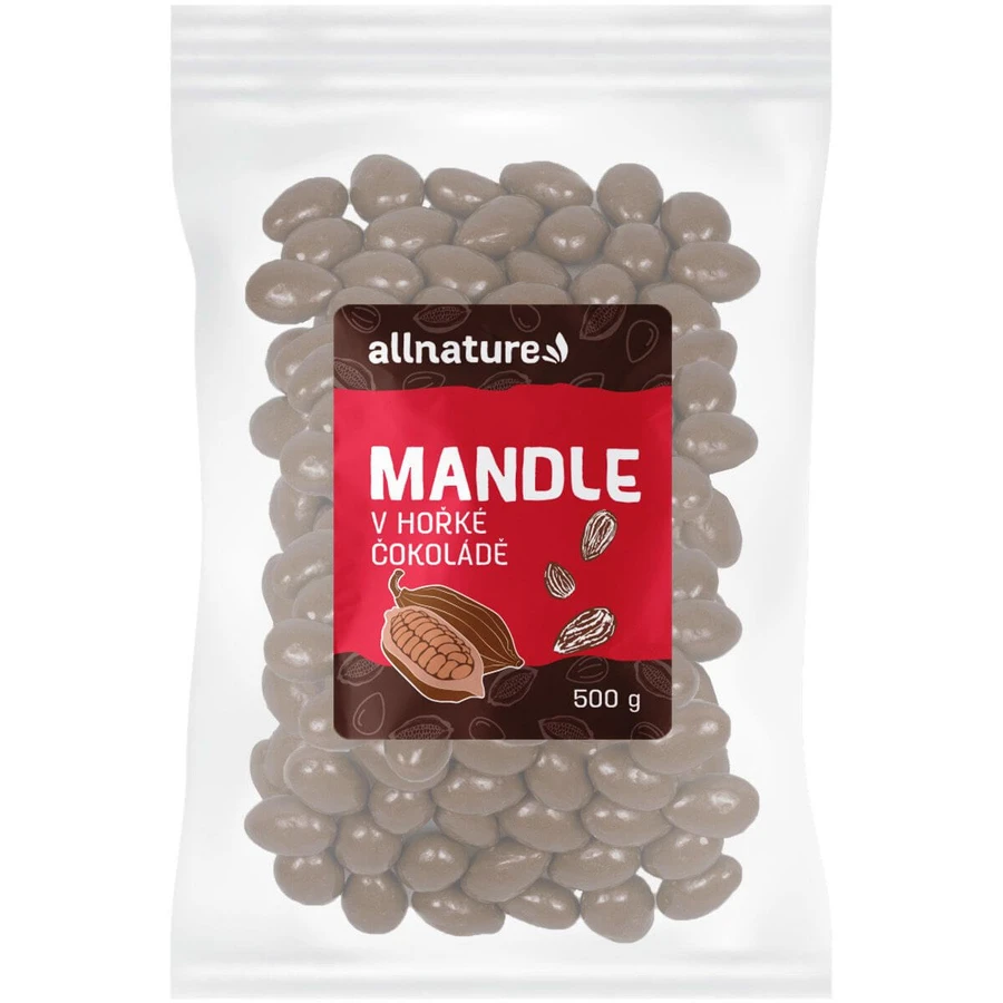 Allnature Amandelen in pure chocolade 500 g