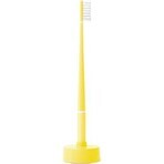 Brosse à dents en plumes avec échinacée + support, jaune doux