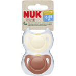 Nuk for NATURE Latex Schnuller 6-18m. BOX rot 2 Stück