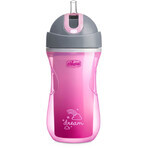 Chicco Mug Sport termo con pajita rosa 14m+ 266 ml