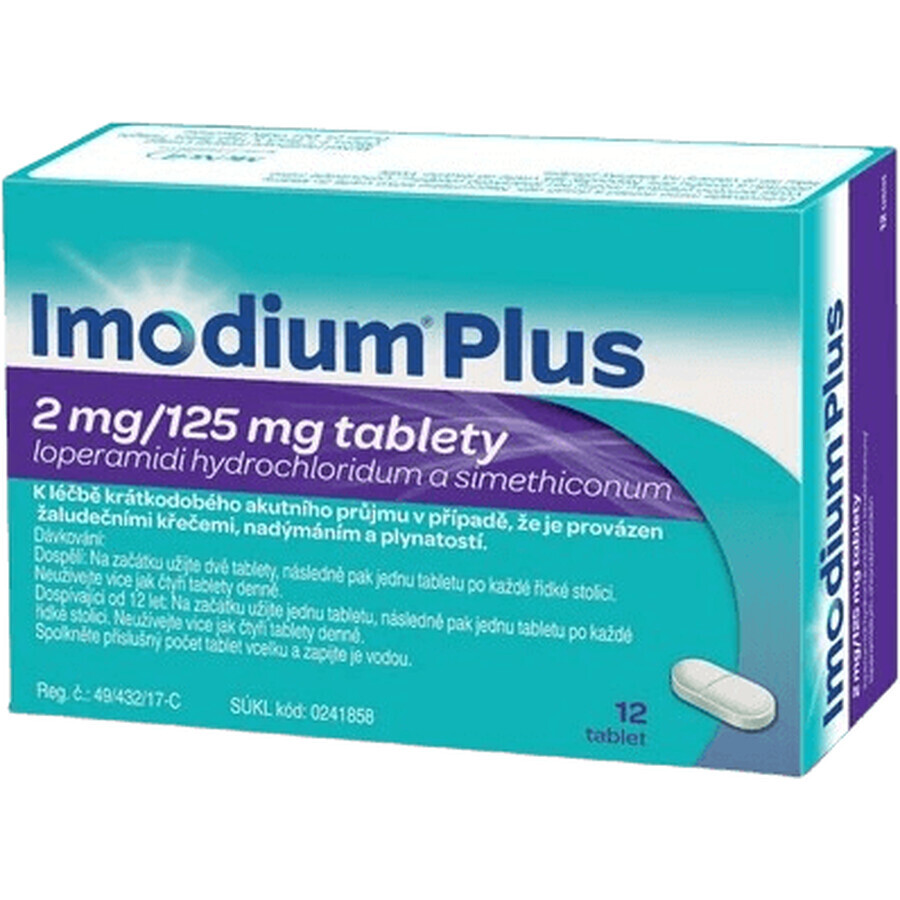 Imodium Plus 2mg/125mg tabletten