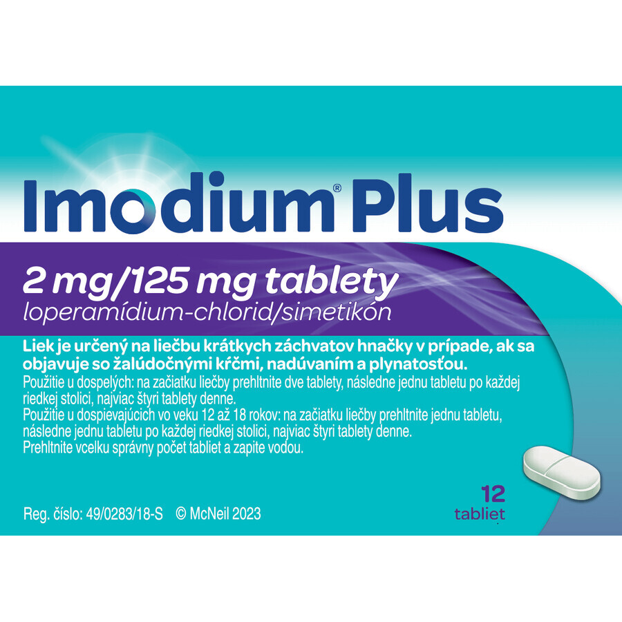 Imodium Plus 2mg/125mg tabletten