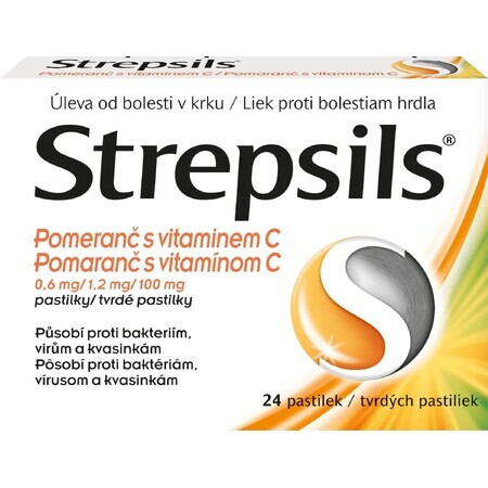 Strepsils Sinaasappel met vitamine C 24 pillen