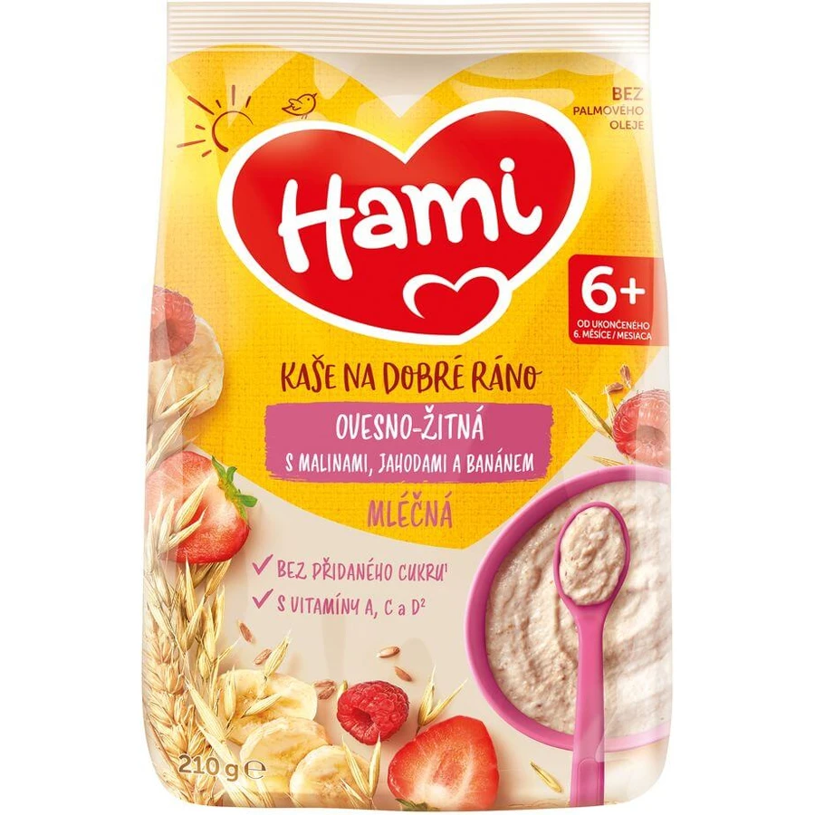 Owsianka Hami z bananem, truskawkami i malinami 210 g: ceny i cechy