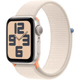 Apple Watch SE GPS Caja de aluminio de 40 mm con bucle deportivo, Starlight