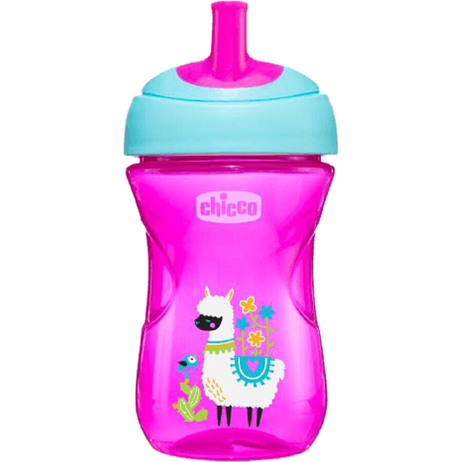 Chicco Taza Chicco Advanced con boquilla rosa 12m+ 266 ml