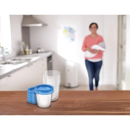Philips Avent VIA-bekers met deksel, 5 x 180 ml