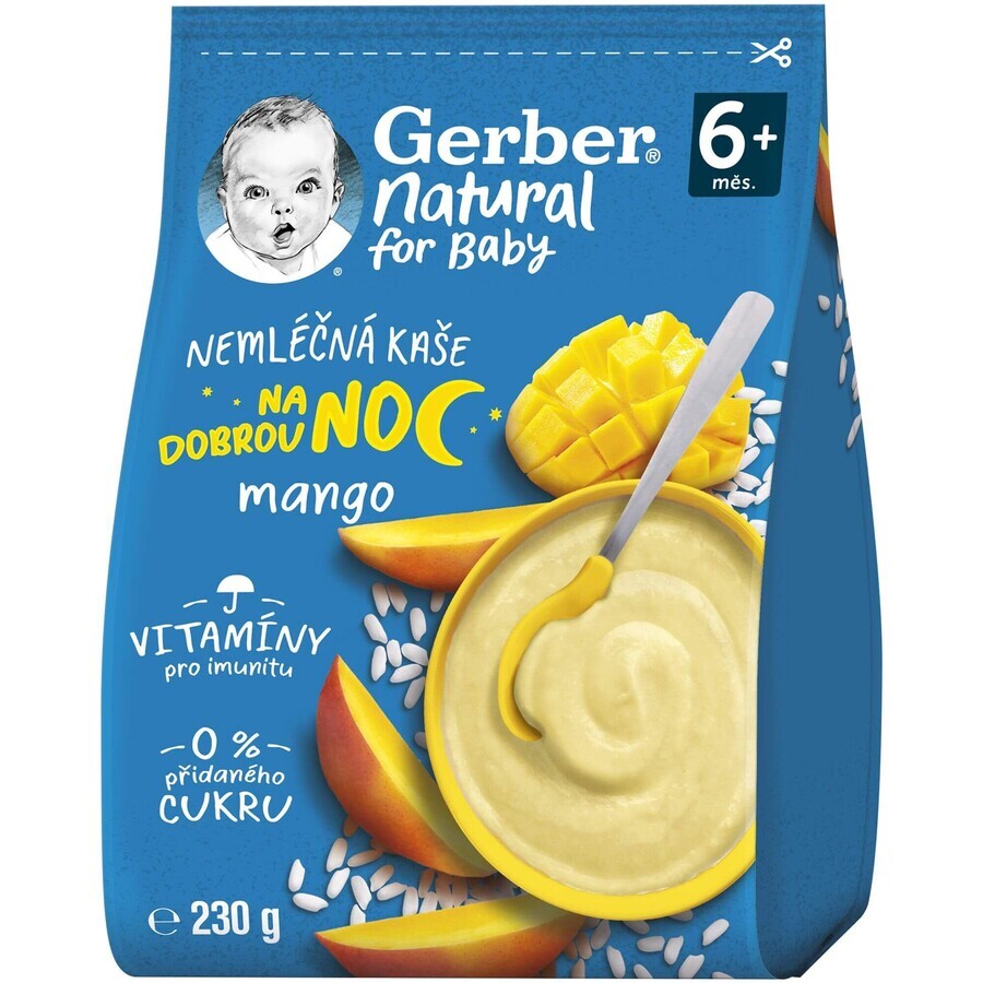 Gerber All natural buttermilk-free mango Good Night Porridge 230 g