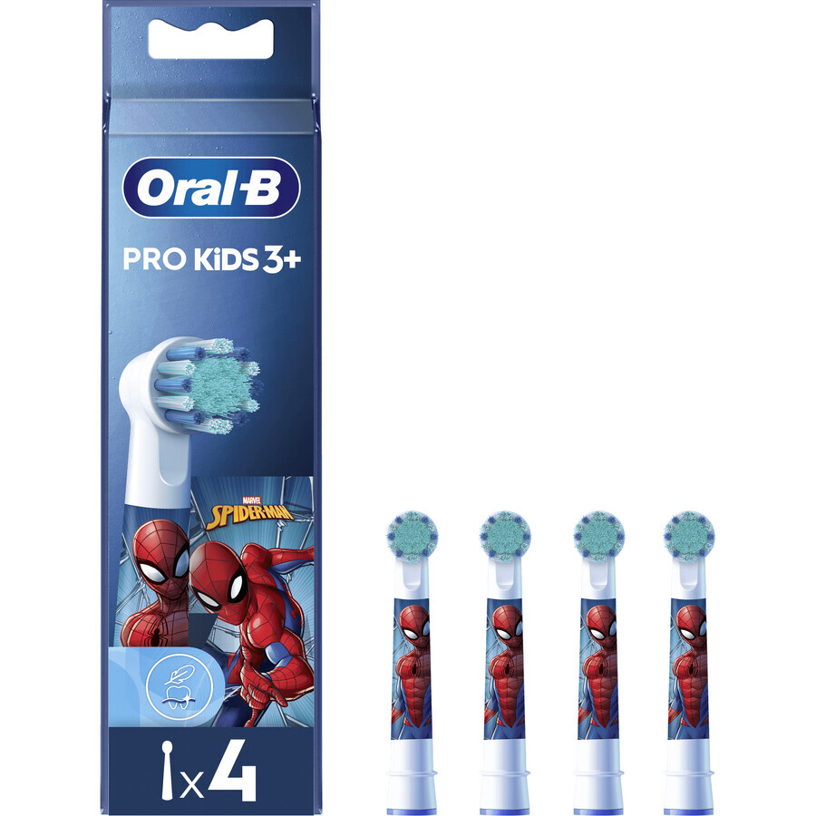 Oral-B Pro Kids Spiderman têtes de remplacement 4 pcs