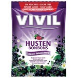 Vivil Bonbons thickened blackcurrant flavored drops with 11 herbs, sugar free 60 g