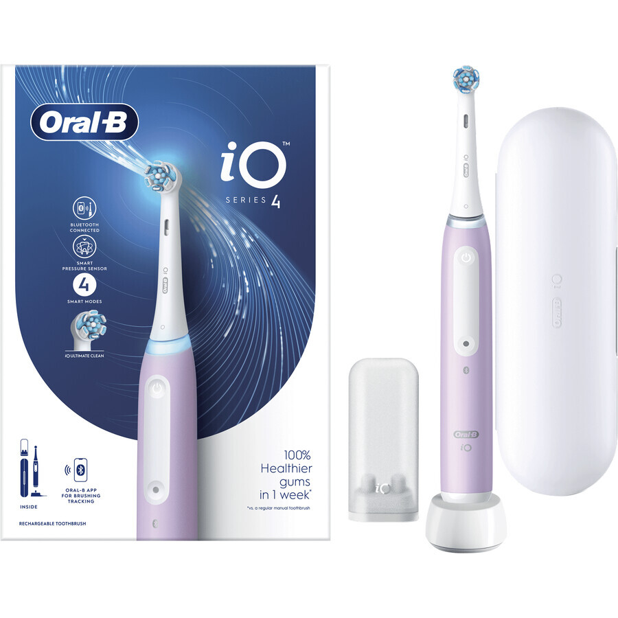 Oral-B EL.ZK iO Series 4 Lavender + suport + geantă de călătorie