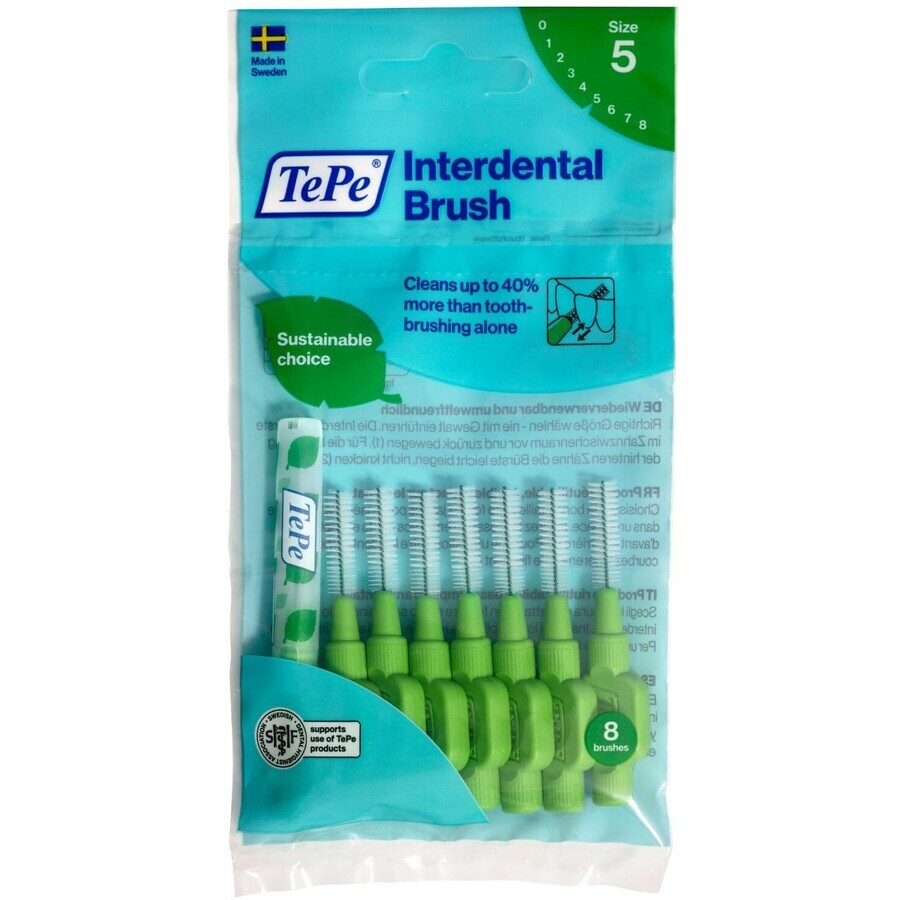 Scovolini interdentali TePe Green 0,8 mm 8 pz.