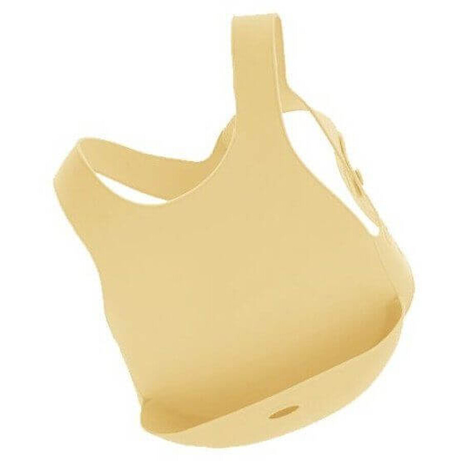 Minikoioi Silicone bib with pocket - Yellow