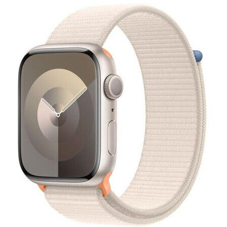 Apple Watch Series 9 GPS Carcasa de aluminio de 45 mm con correa deportiva, Starlight