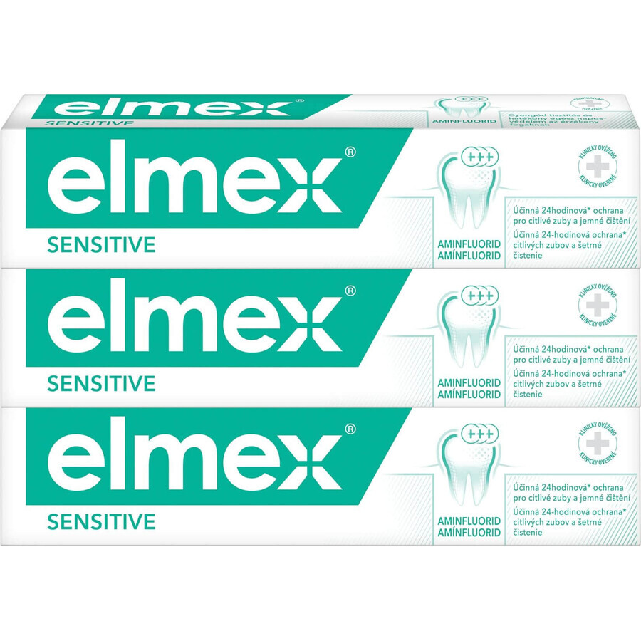 Elmex Sensitive Zahnpasta für empfindliche Zähne 3 x 75 ml