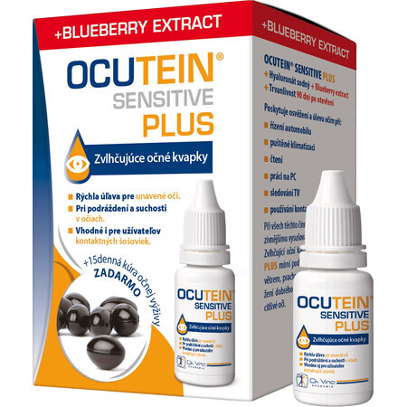 Ocutein Sensitive Plus eye drops 15ml + Ocutein Fresh 15 free capsules