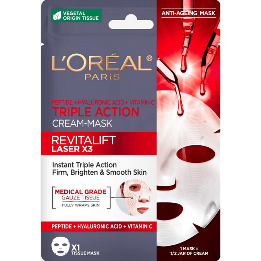 L'Oréal Paris Revitalift Laser X3 Triple Action Anti-Aging Gezichtsmasker 28 g