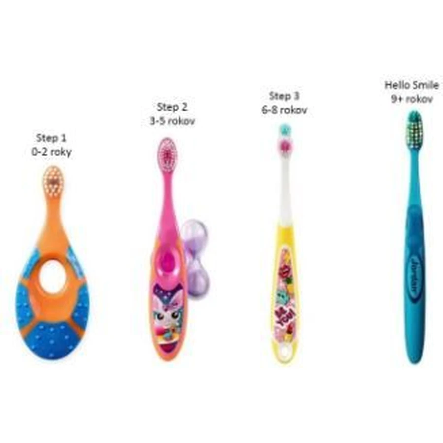 Cepillo de dientes infantil Jordan Step 1 0-2 años