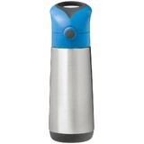 B. box Drinking thermos with straw, blue/grey 500 ml