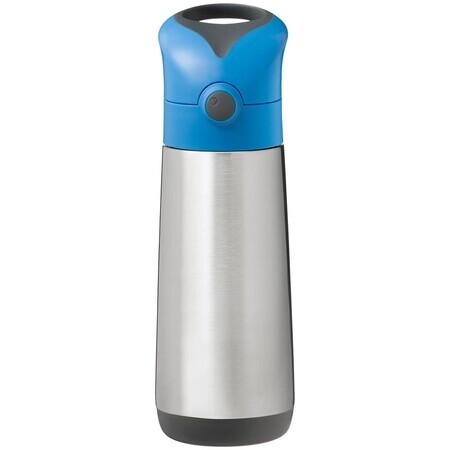 B. box Trinkthermoskanne mit Strohhalm, blau/grau 500 ml