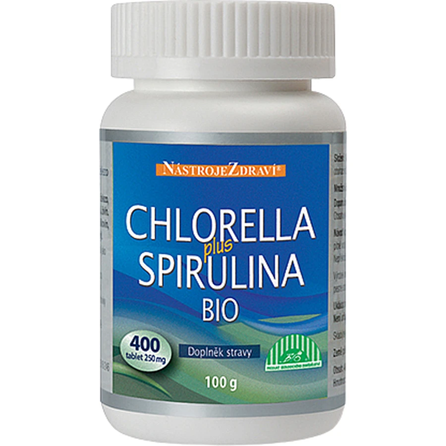 Gezondheidsmiddelen CHLORELLA plus Organic SPIRULINA 400 tabletten