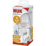 Nuk First Choice Fles Temperatuurregeling beige 150 ml