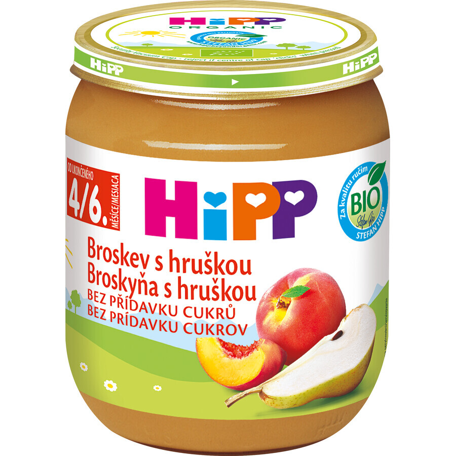 HiPP Organic Pêche et poire 125 g