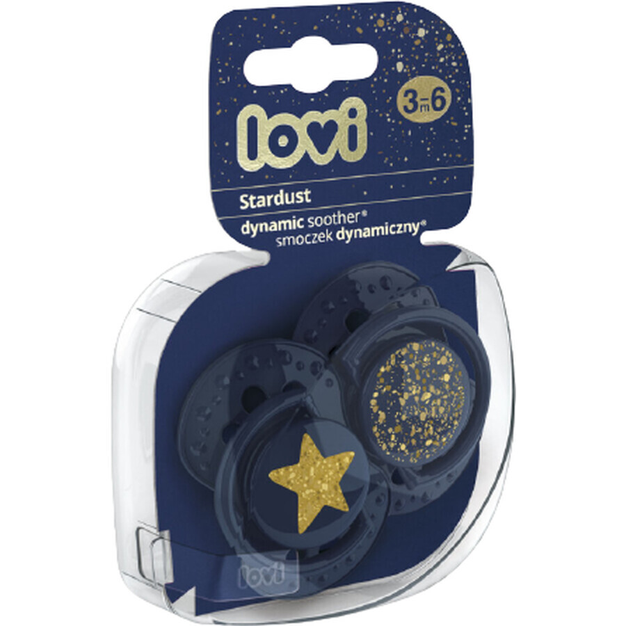 LOVI Dynamic Soothing Soother Stardust 3-6m 2 buc