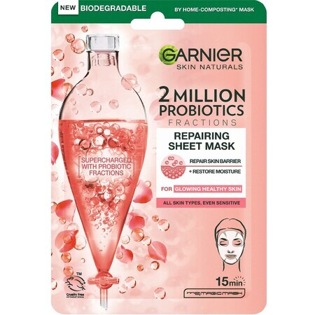 Garnier Skin Naturals textielmasker met probiotische fracties 22 g