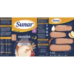Porridge di semolino di latte Sunar per un buon sonno notturno cannella, mela 210 g