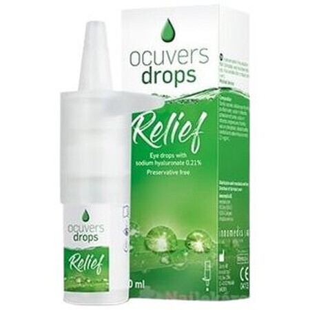 Ocuvers drops Sodium hyaluronate relief eye drops 0.21% 10 ml