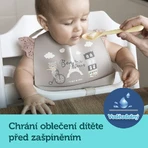 Canpol babies Bonjour Paris Silikonowy śliniak z kieszonką różowy: ceny i cechy