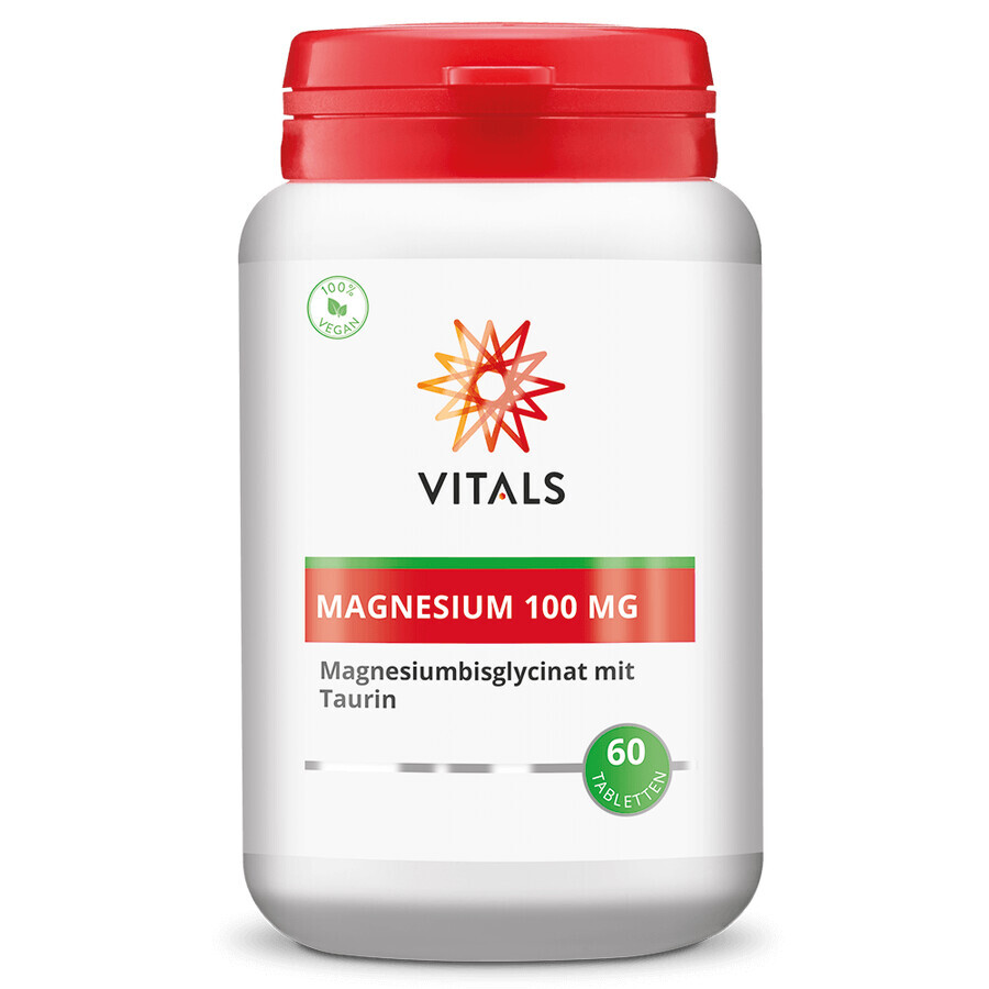 Magnesiumbisglycinaat met taurine 100 mg 60 el, Vitals