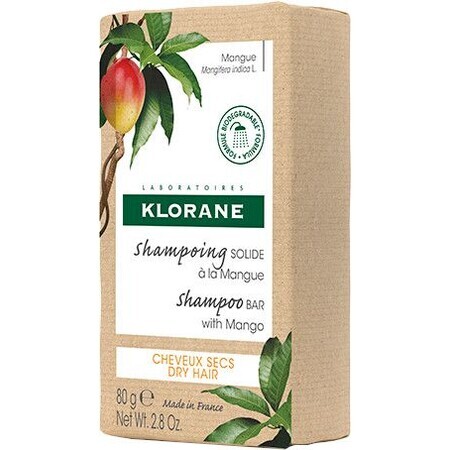 Klorane Shampoo solido al mango - capelli secchi 80 g