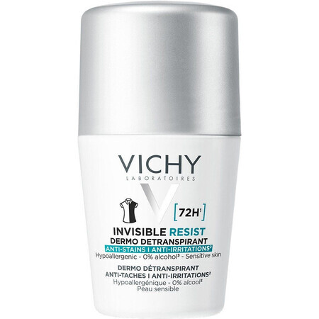 Vichy Invisible Resist 72H antiperspirant împotriva petelor și iritațiilor 50 ml