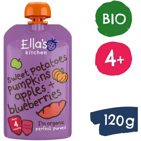 Ella's Kitchen Biologische zoete aardappel, pompoen en appel 120 g