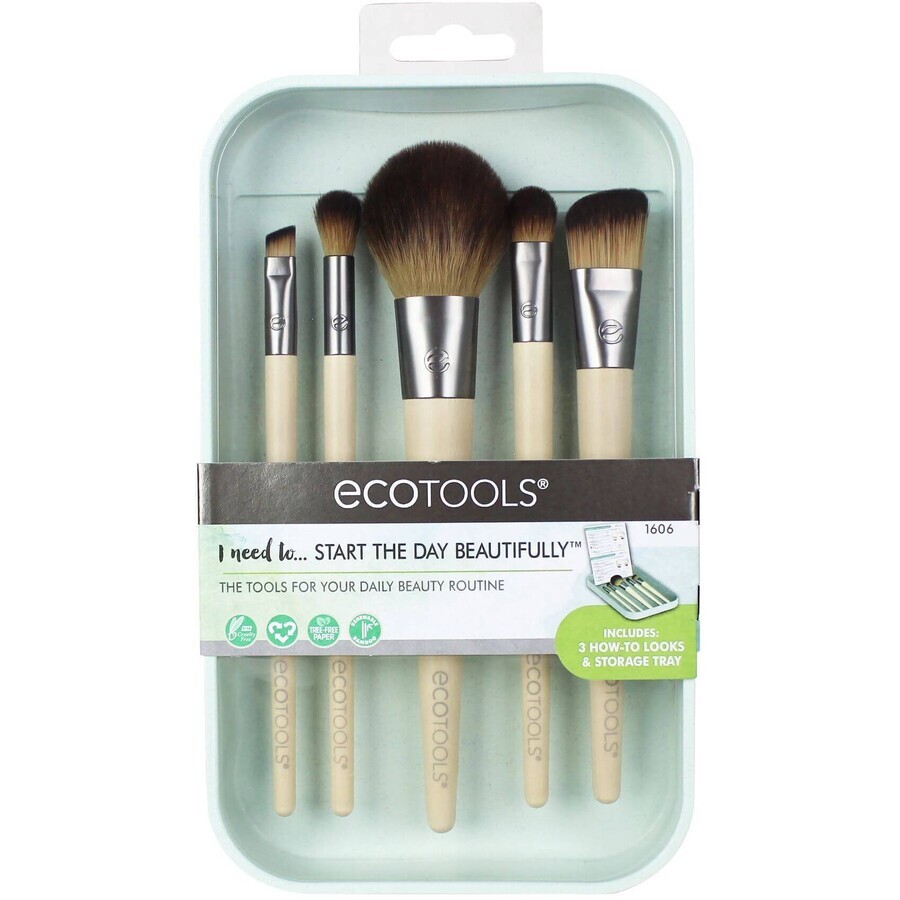 EcoTools Set di spazzole per iniziare bene la giornata 5 pezzi