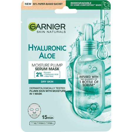 Garnier Hyaluronic Aloe Tissue Mask 28 g: ceny i cechy
