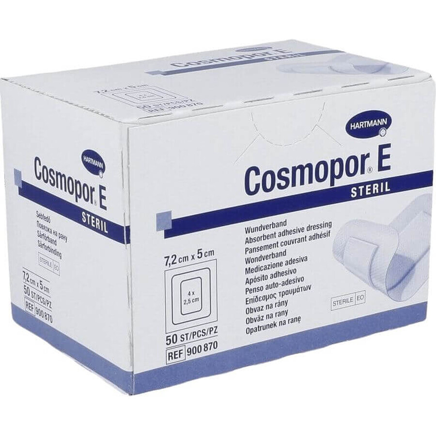 Hartmann COSMOPOR E STERILE sterile Wundauflage (7,2x5cm) 1x50 Stück