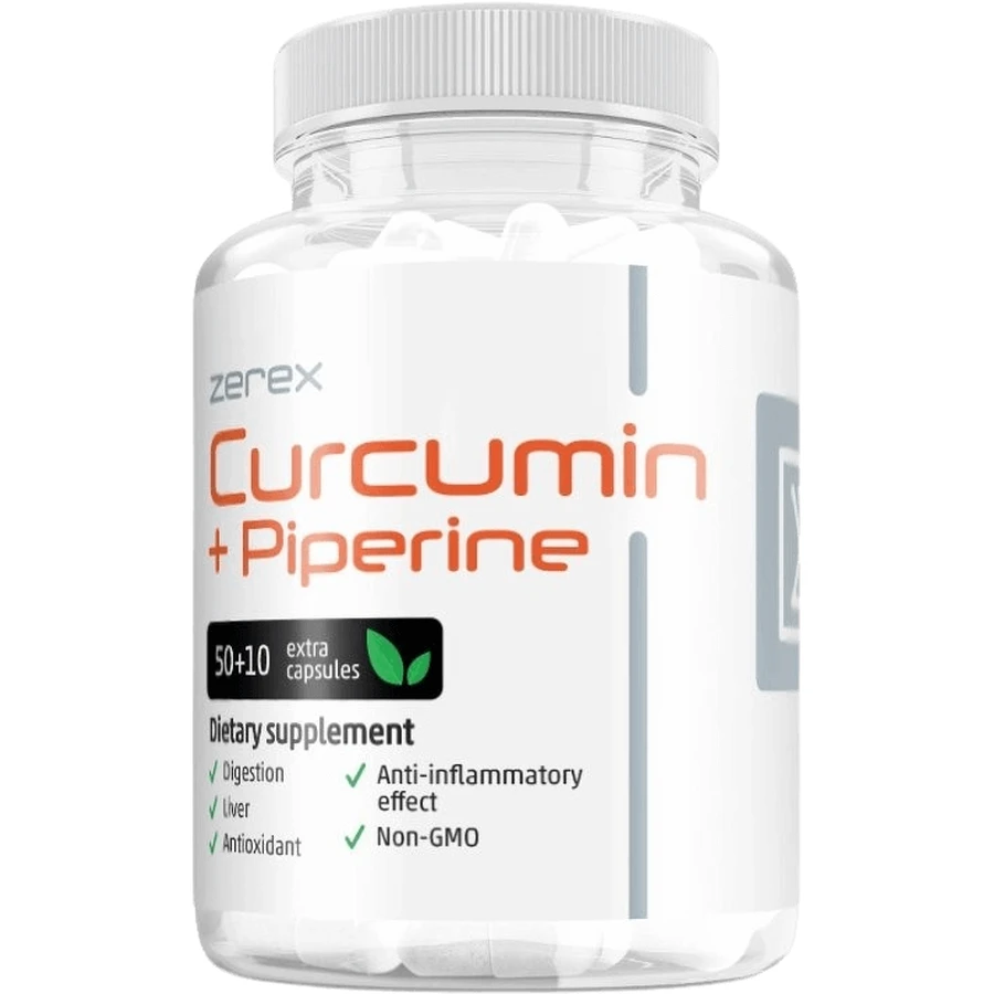Zerex Curcumin + Piperine - natural support against inflammation 60 soft capsules